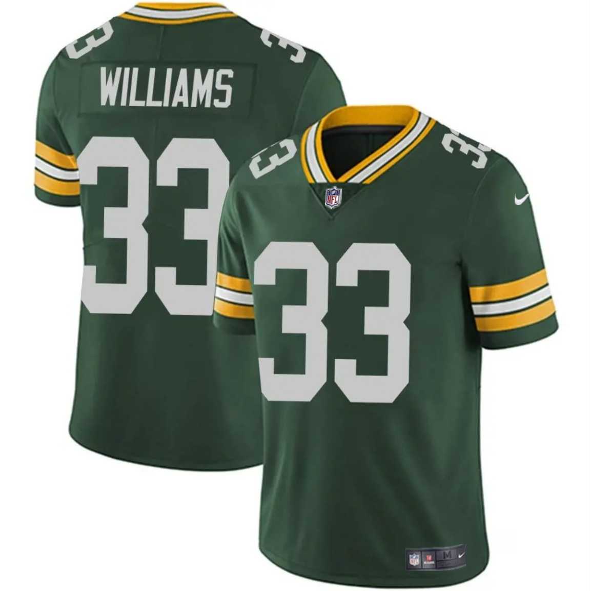 Men & Women & Youth Green Bay Packers #33 Evan Williams Green Vapor Untouchable Limited Stitched Jersey Dzhi